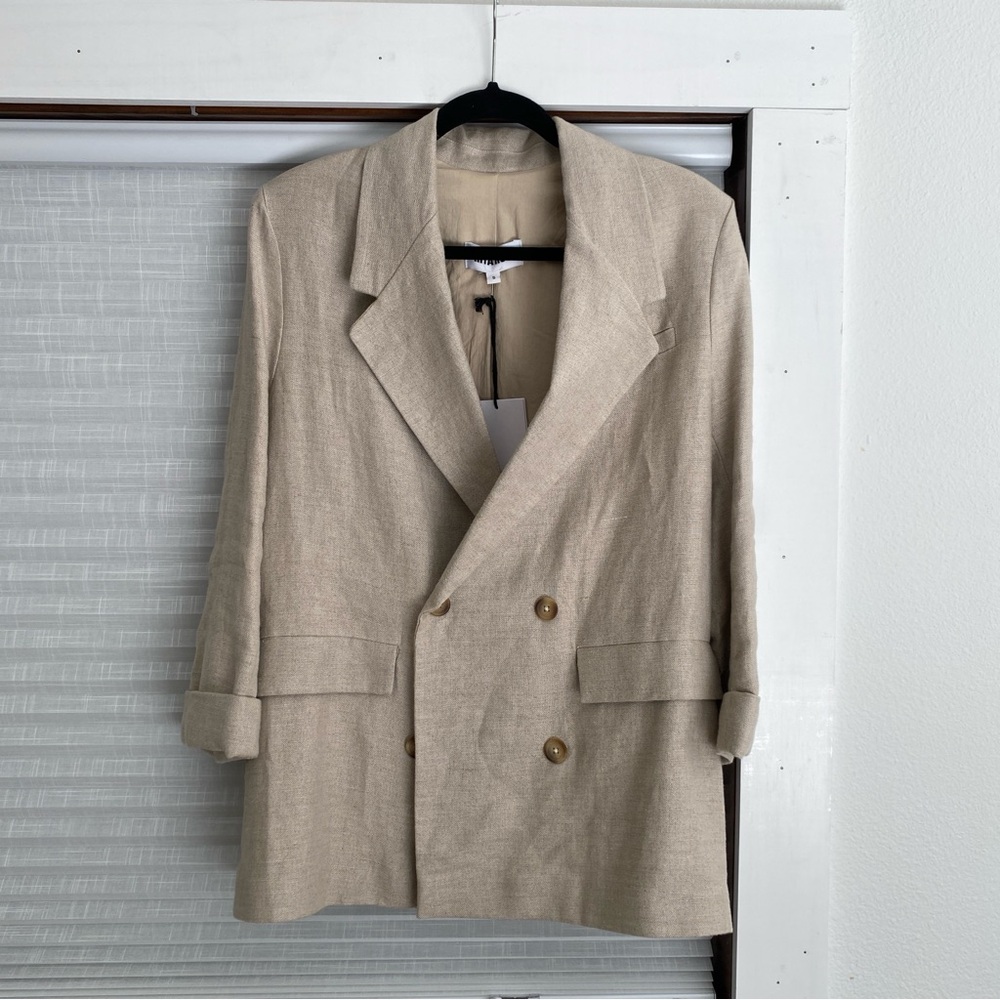 Rita Row Cha Linen Blazer in Natural (matching shorts also available)